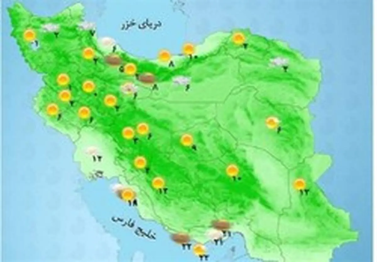 هشدار سازمان هواشناسی برای ۹ استان تا دوشنبه آینده