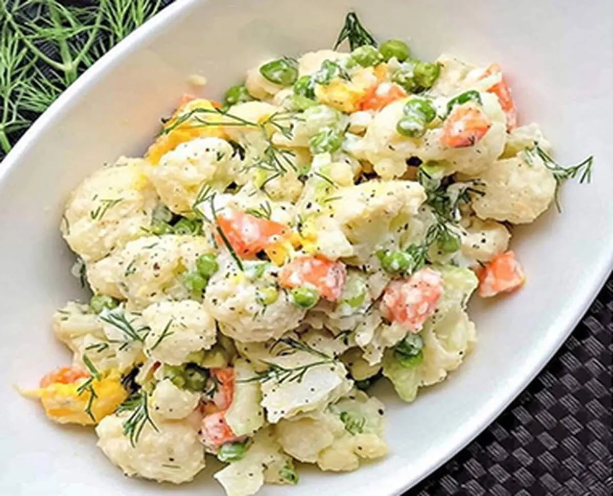 طرز تهیه سالاد گل کلم + فیلم