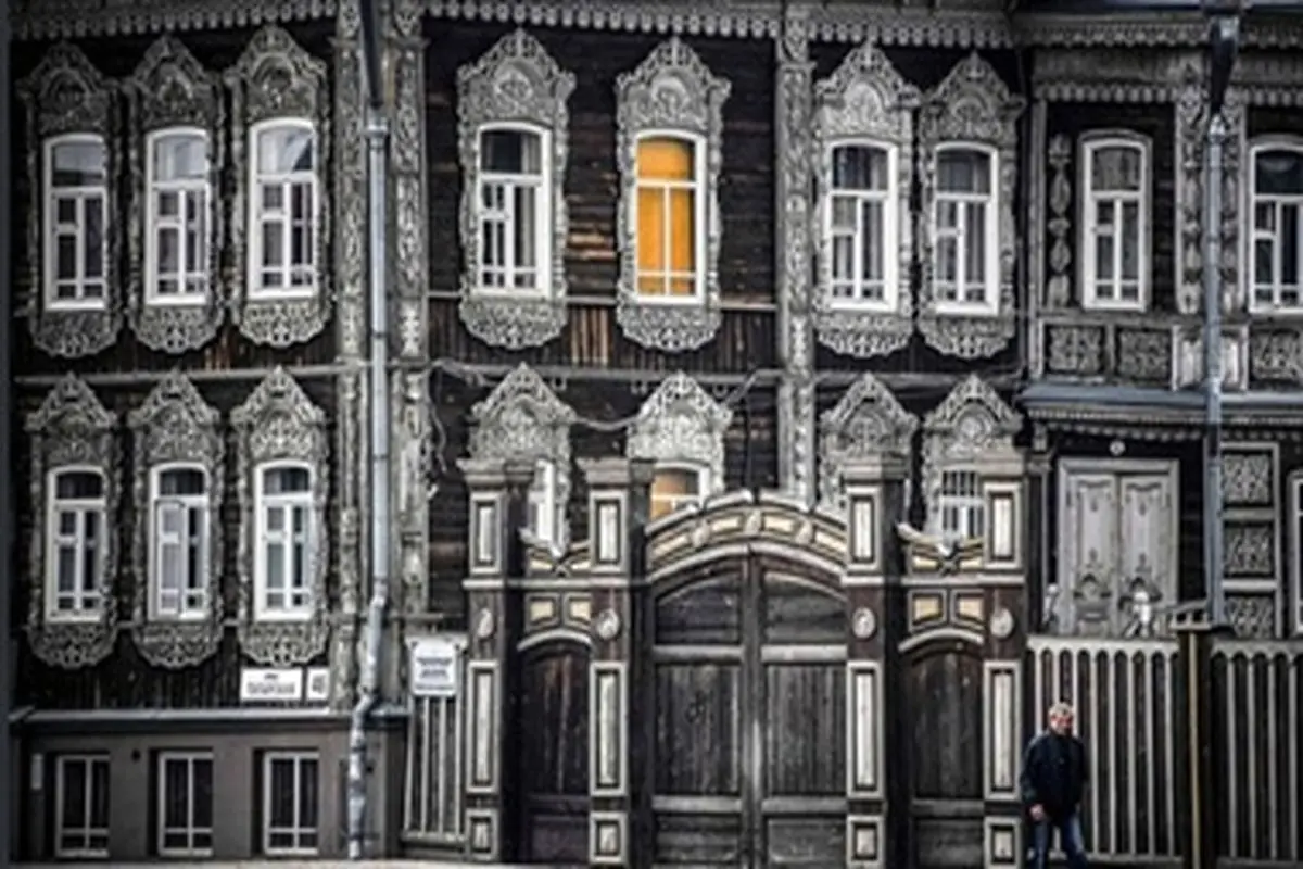 معماری جالب خانه‌های چوبی در سیبری + تصاویر