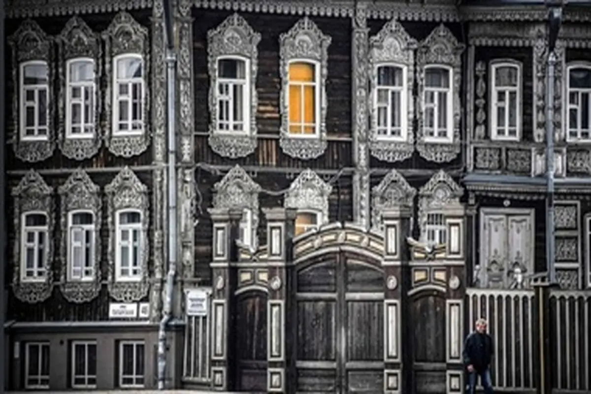 معماری جالب خانههای چوبی در سیبری + تصاویر