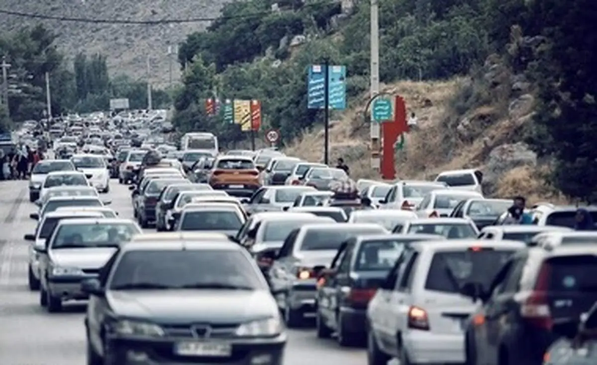 ترافیک سنگین در محور چالوس
