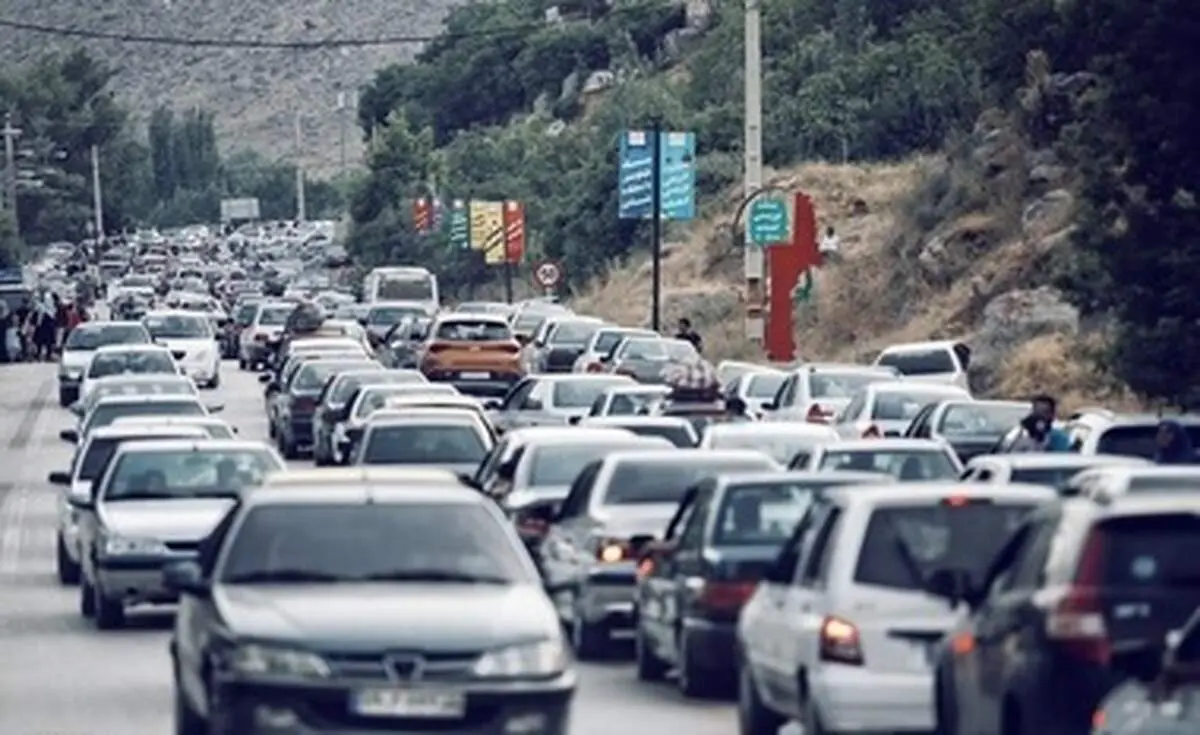 ترافیک سنگین در محور چالوس