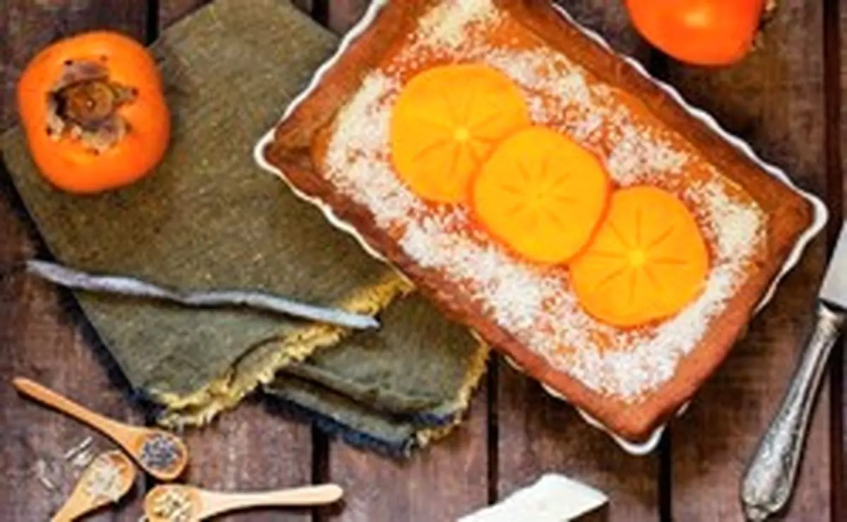 طرز تهیه کیک خیس ترکیهای خرمالو و گردو خوشمزه
