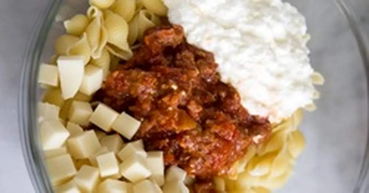 طرز تهیه پاستا با پنیر کاتیج