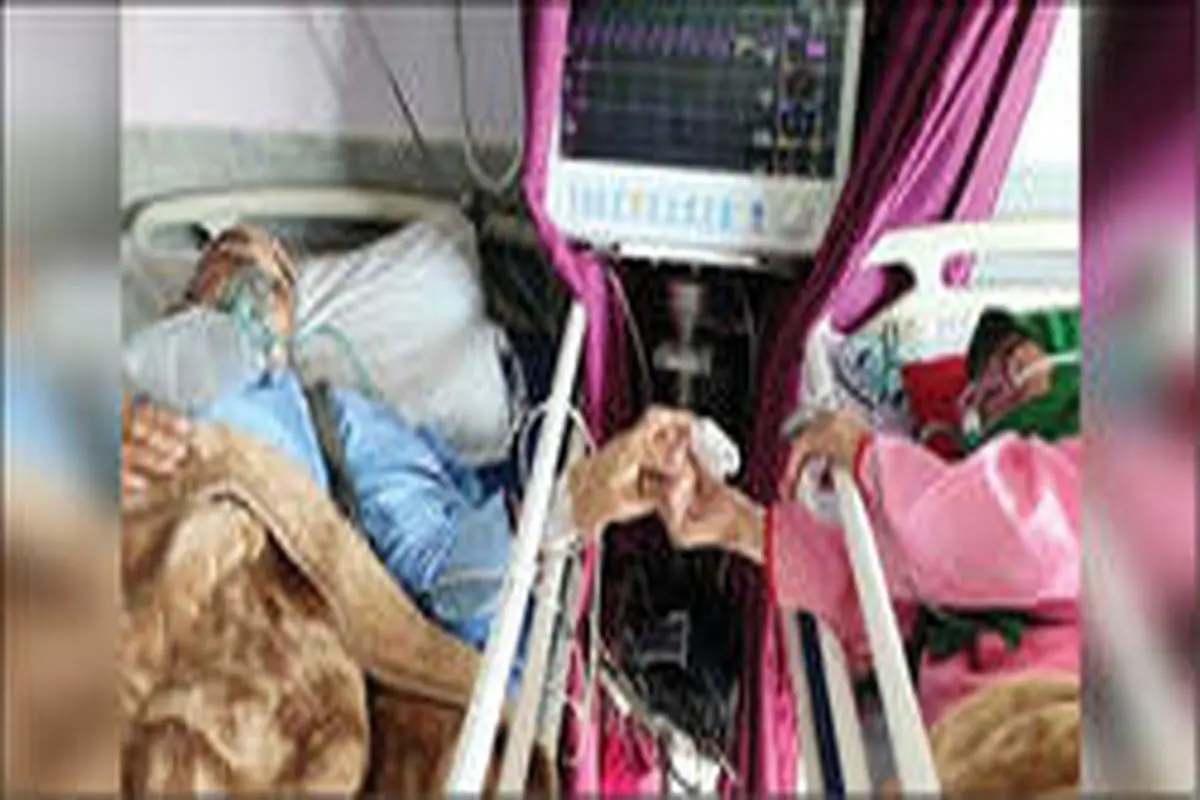 عکس تکان دهنده از زوج کرونایی در بیمارستان! +عکس