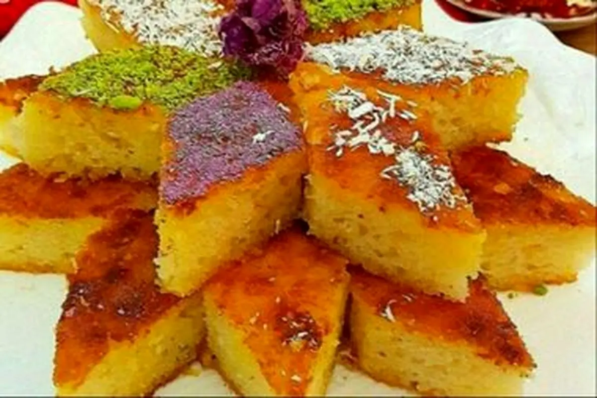 طرز تهیه کیک باقلوای خوشمزه