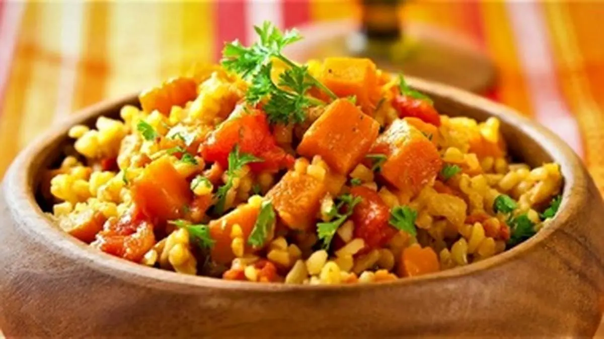 طرز تهیه پلو کدو حلوایی خوشمزه و پرخاصیت