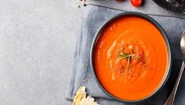 طرز تهیه سوپ گوجه فرنگی میکس شده