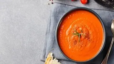 طرز تهیه سوپ گوجه فرنگی میکس شده
