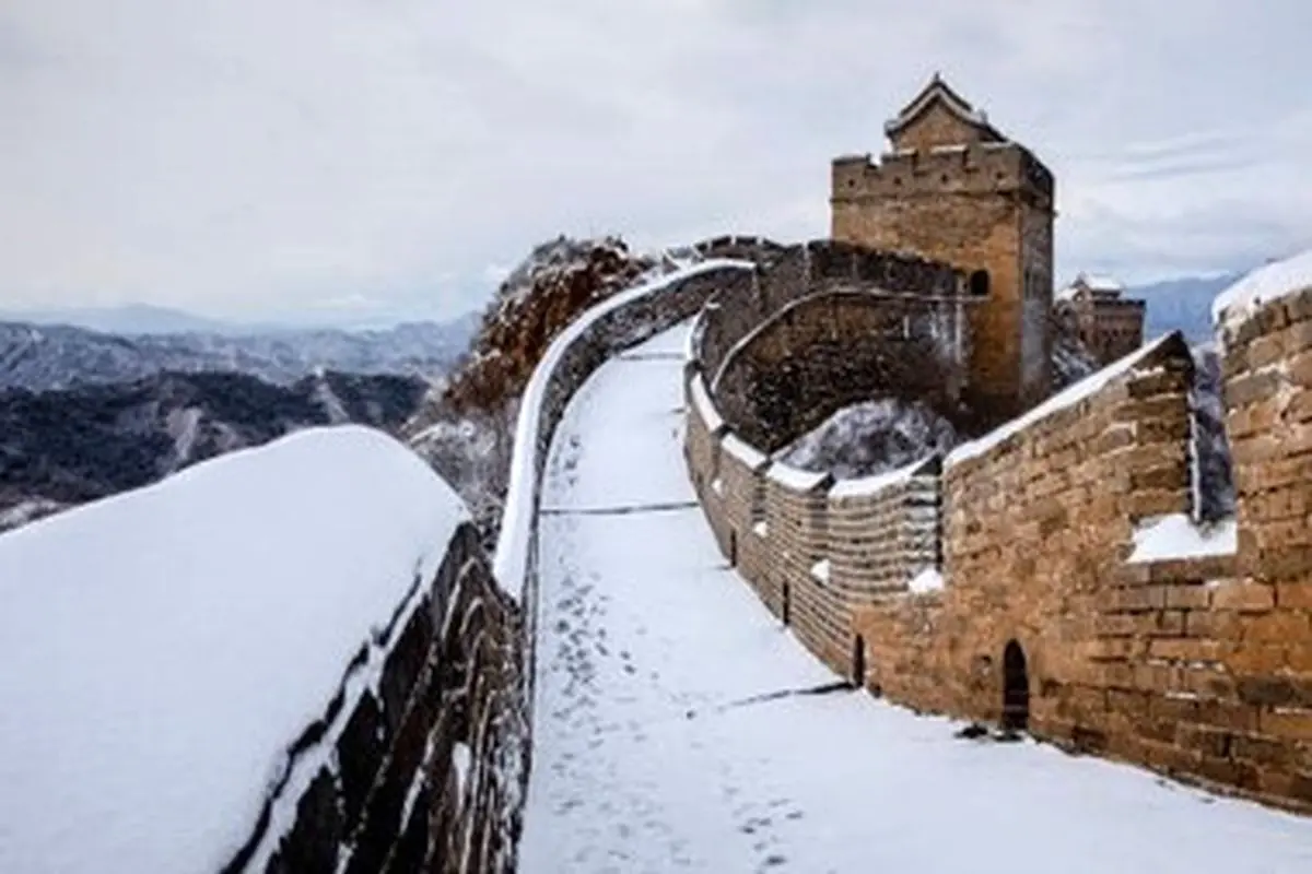 دیوار چین سفیدپوش شد
