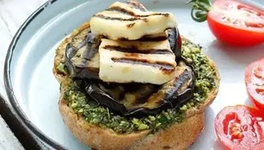 طرز تهیه برگر بادمجان و پنیر کبابی خوشمزه