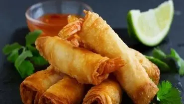 طرز تهیه اسنک رول مرغ با پنیر