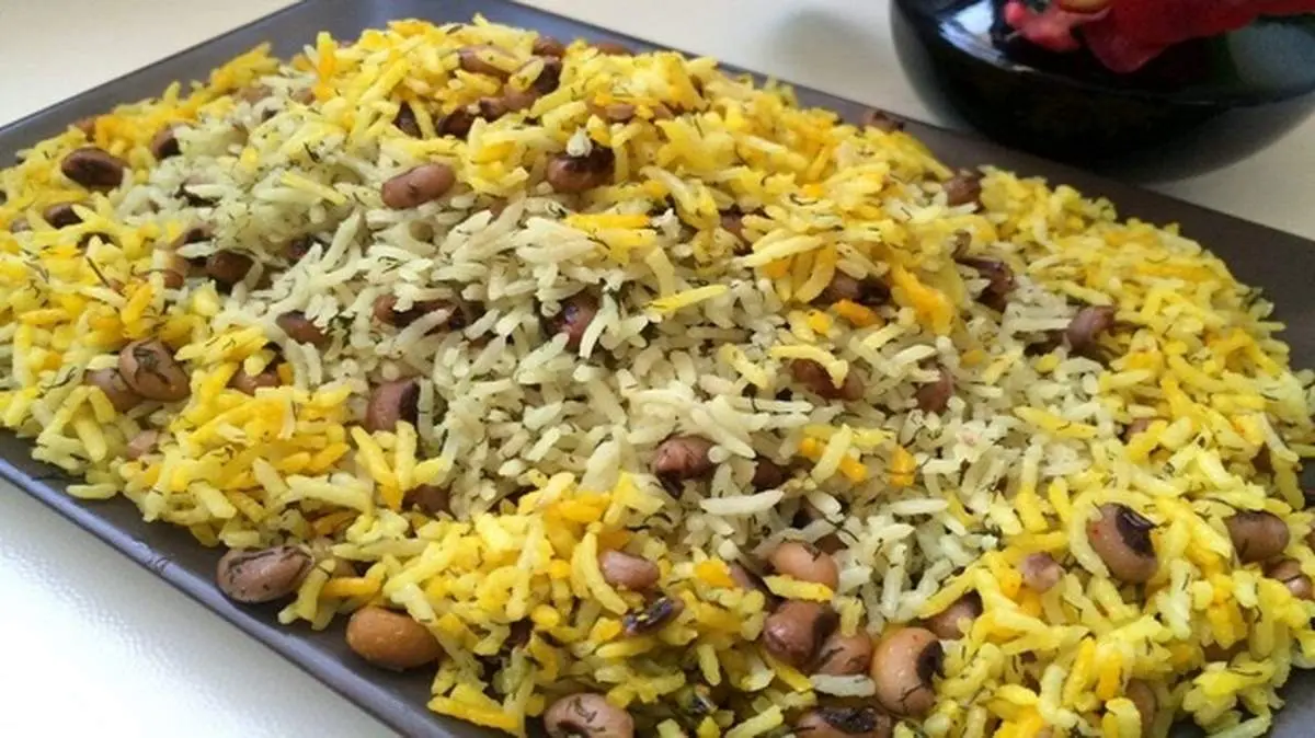 طرز تهیه شوید پلو با لوبیا چشم بلبلی