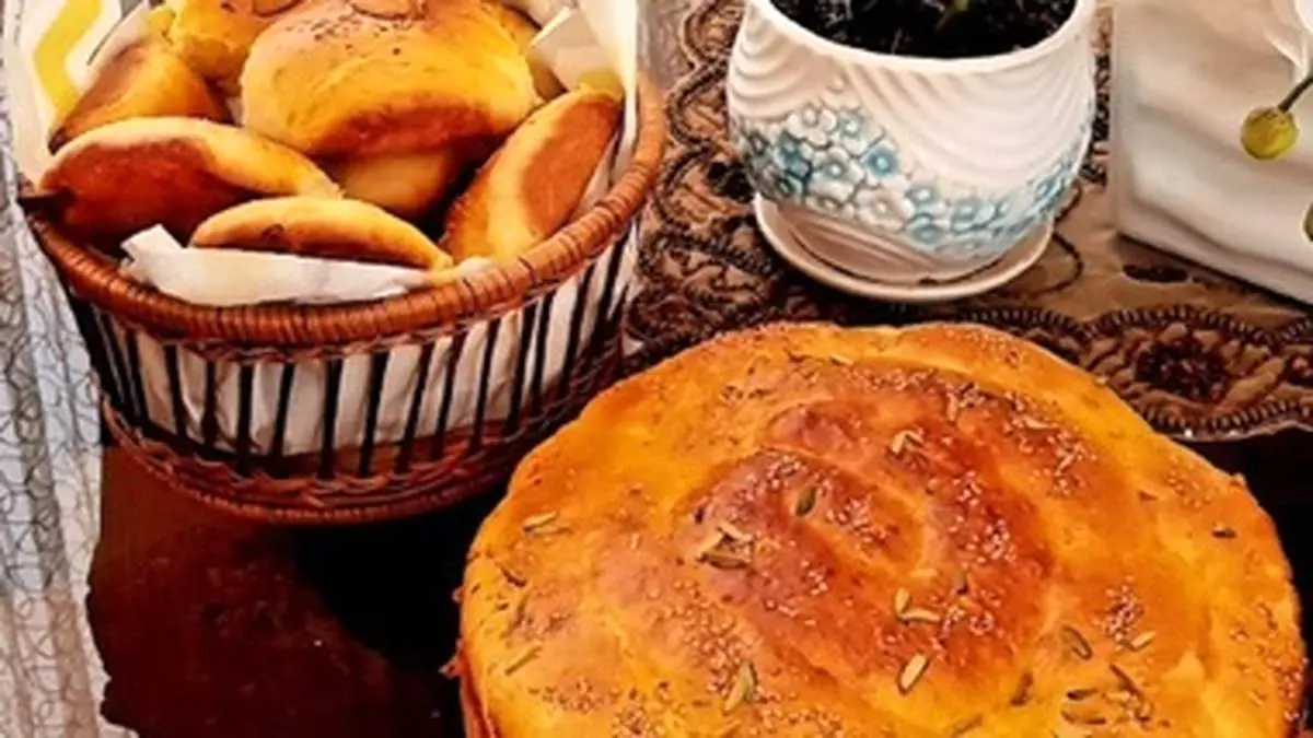 طرز تهیه نان پدفته کرمانی بدون نیاز به فر