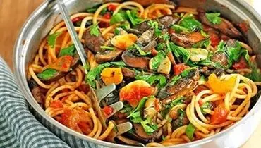 طرز تهیه اسپاگتی گیاهی اسپایسی و خوشمزه