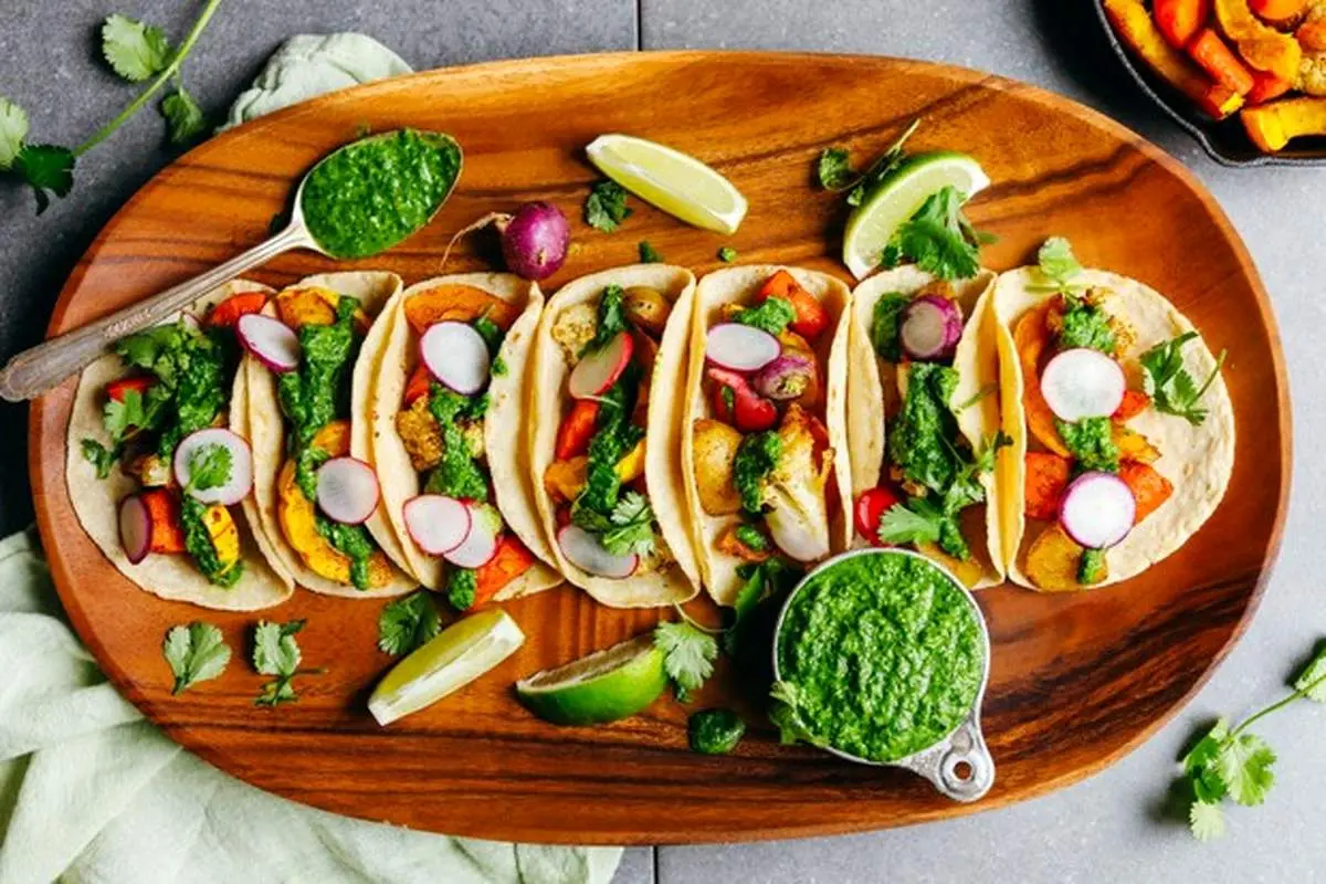 طرز تهیه تاکو گیاهی مکزیکی خوشمزه