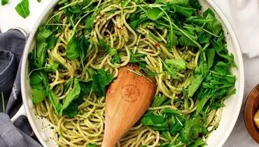 طرز تهیه پاستای ریحان با عطری شگفت انگیز