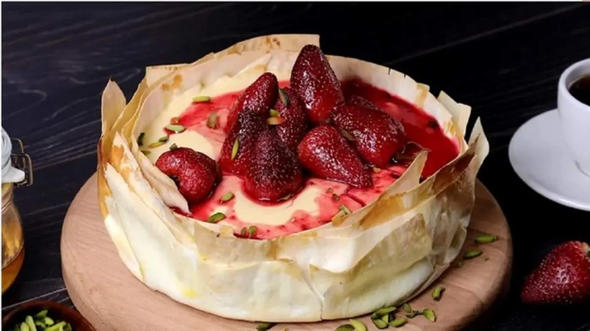 طرز تهیه چیزکیک ترکی با خمیر هزارلا
