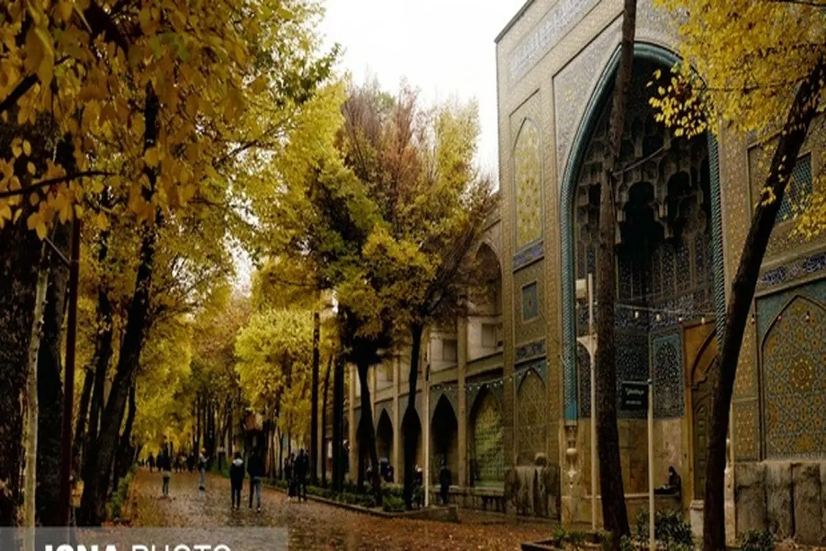 باران پاییزی در اصفهان