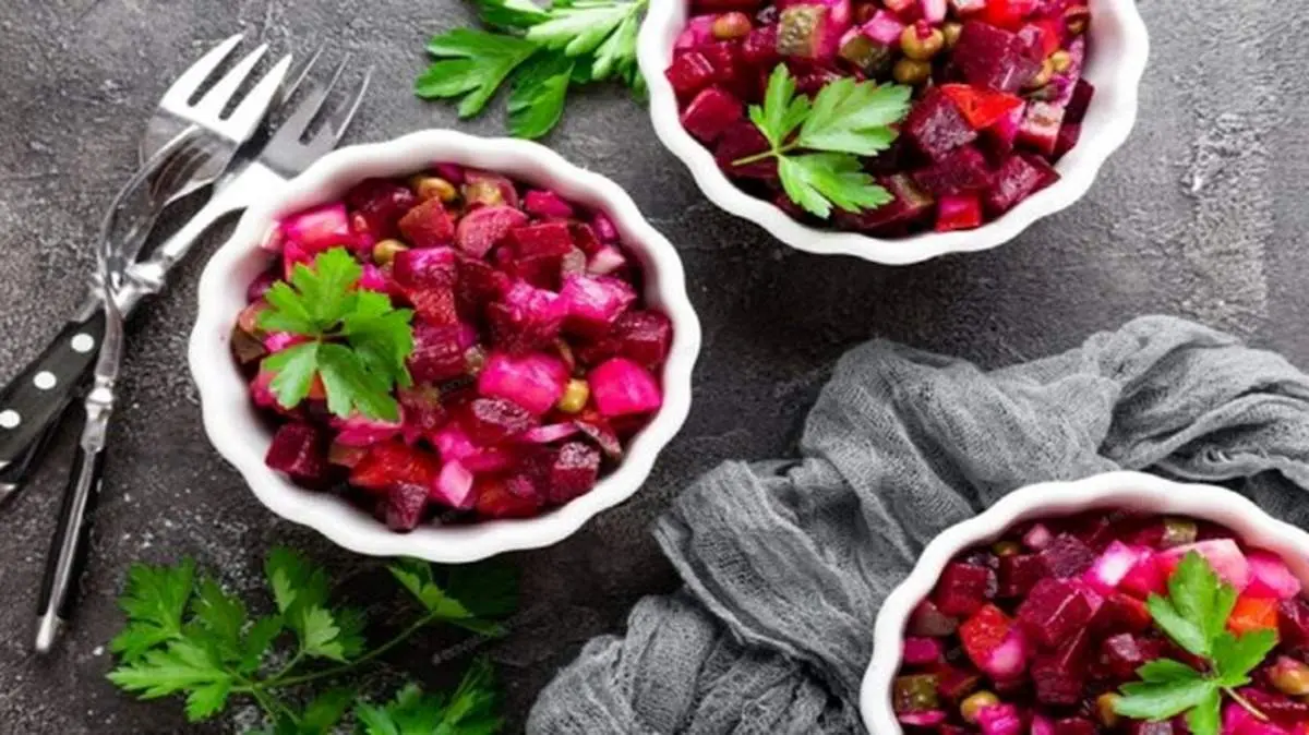 طرز تهیه سالاد لبو روسی و ایرانی