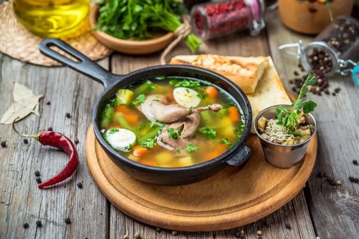طرز تهیه سوپ بلدرچین غذای مناسب کرونایی