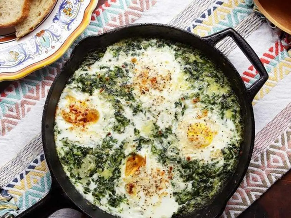 طرز تهیه املت اسفناج + فیلم