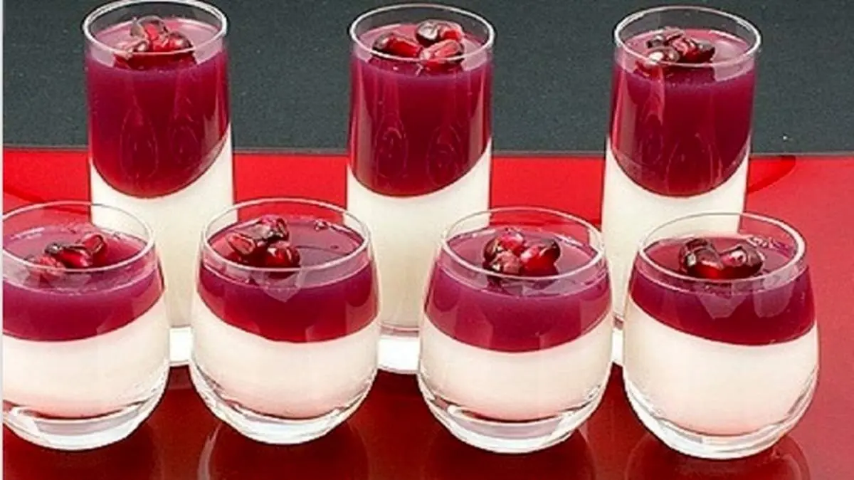 طرز تهیه دسر خوشمزه پاناکوتای انار