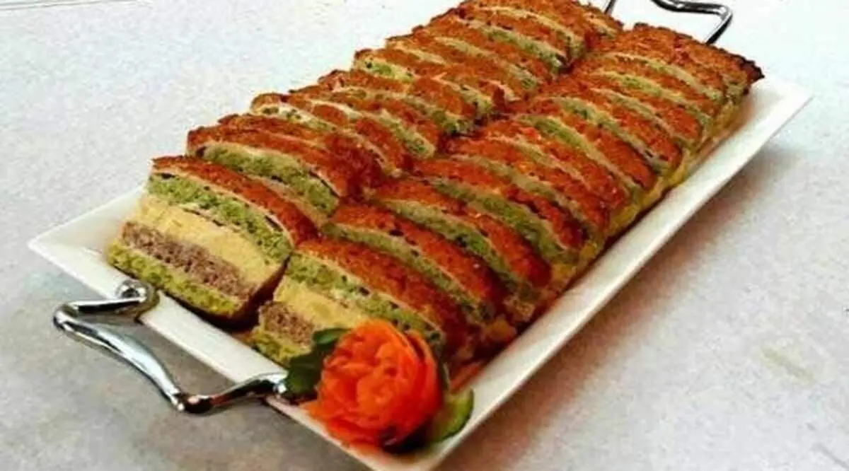 طرز تهیه کوکو هفت طبقه خوشمزه و مجلسی