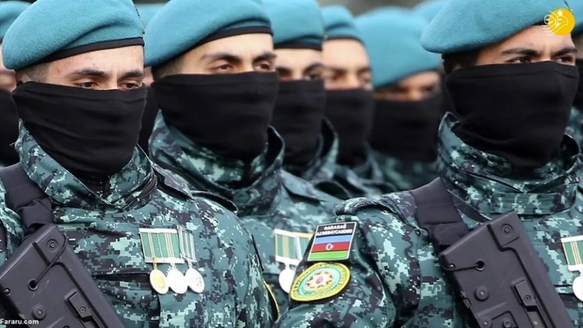 رژه نظامی ارتش آذربایجان در حضور علی اف و اردوغان +عکس