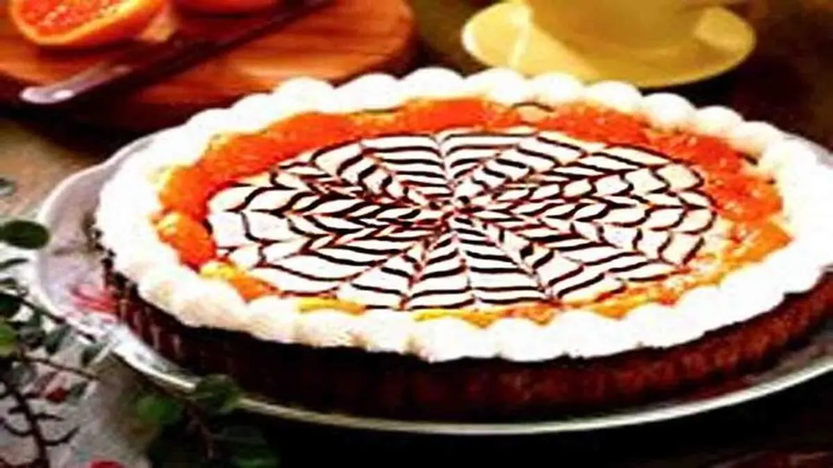 طرز تهیه تارت شکلات و نارنگی