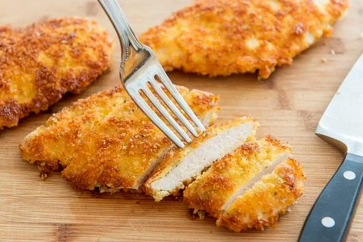 طرز تهیه فیله استریپس با پنیر پارمسان + فیلم