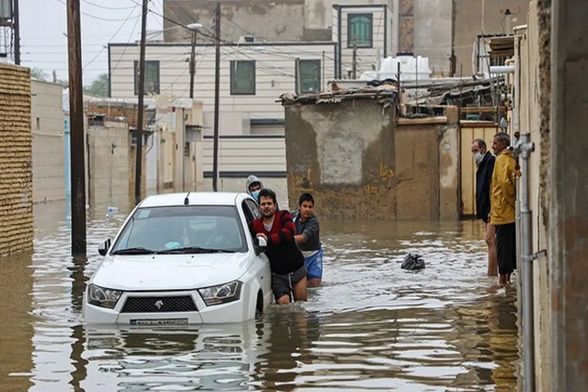 سیلاب و آب گرفتگی بندر امام خمینی