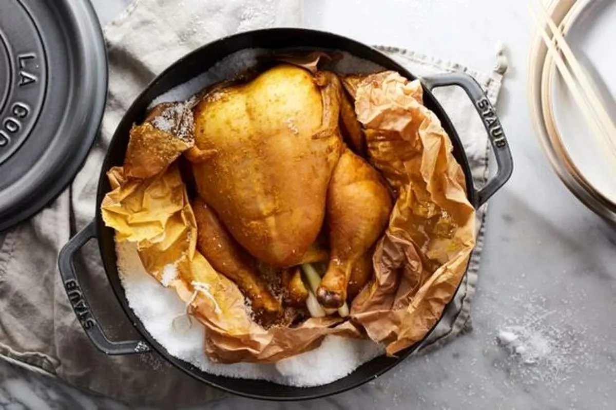 طرز تهیه مرغ نمکی چینی در قابلمه