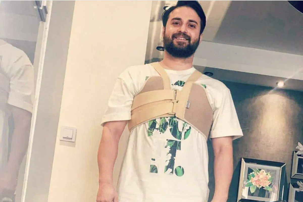 تصویری از بابک جهانبخش بعد از عمل قلب