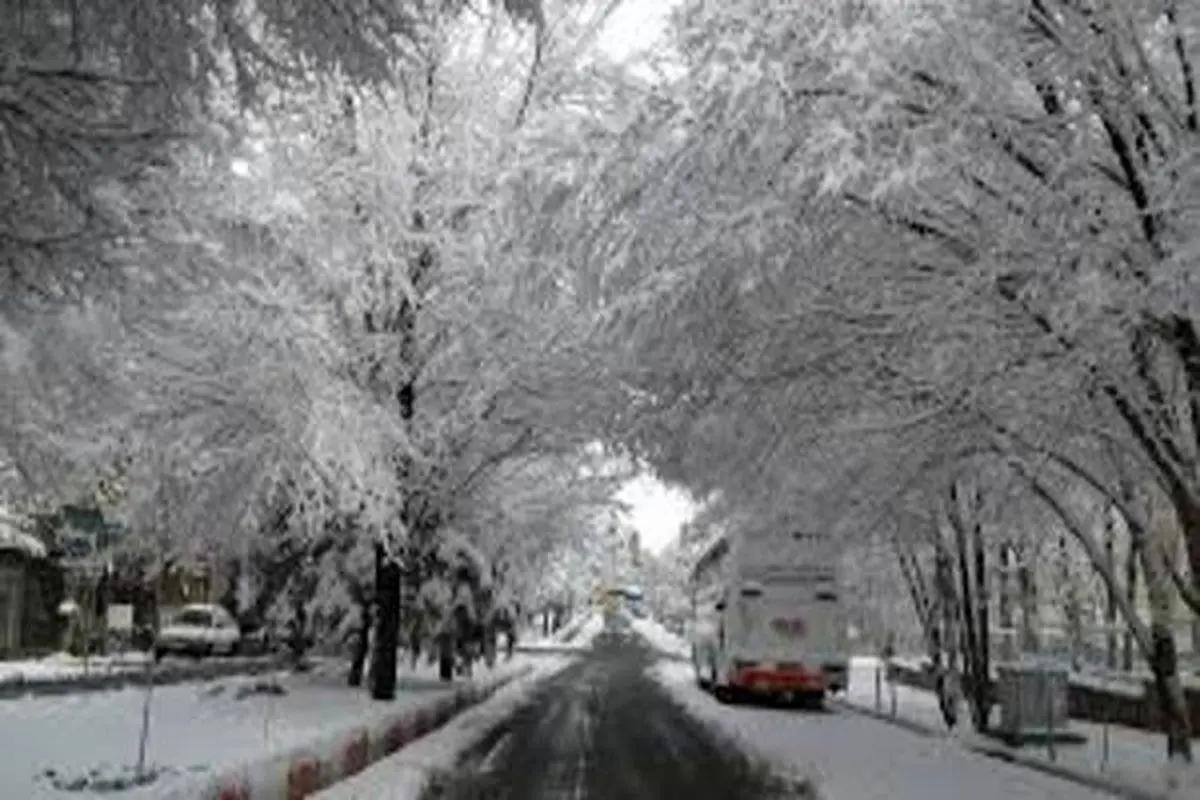 بارش شدید برف در تبریز+ فیلم