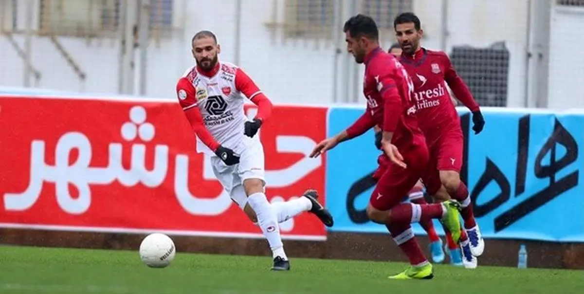 برتری یک نیمه ای نساجی مقابل پرسپولیس در موکت باتلاقی