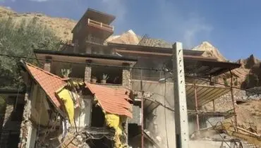 تخریب ویلای میلیاردی یک مدیر در فیروزکوه
