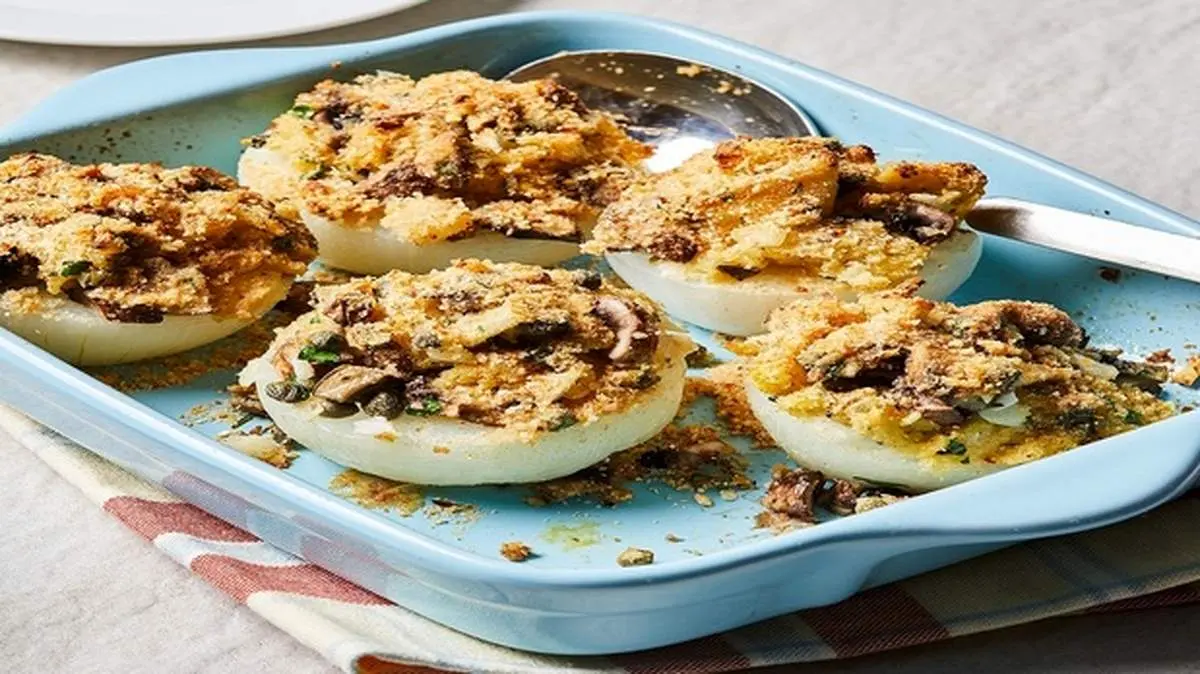طرز تهیه دلمه پیاز شکم پر خوشمزه و متفاوت