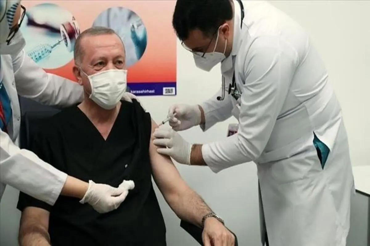 رئیس جمهور ترکیه واکسن کرونا زد+ عکس