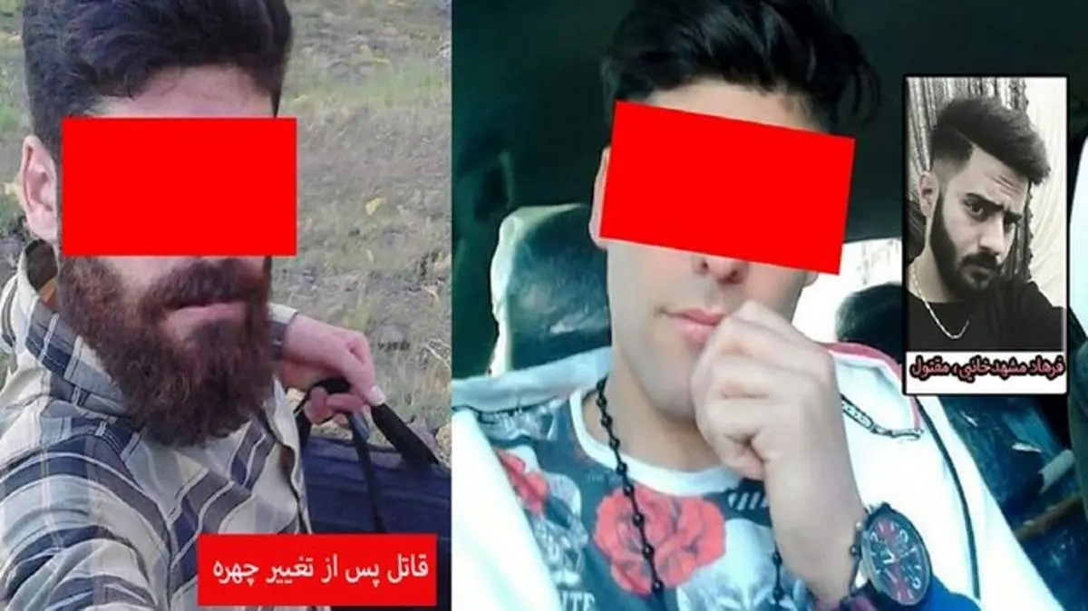 عکس تغییر چهره قاتل فراری در ساوه / قتل به دلیل بدگویی پسرهمسایه