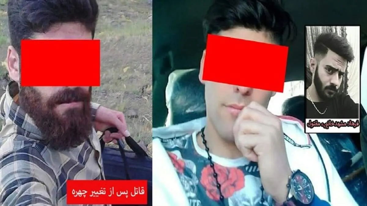 عکس تغییر چهره قاتل فراری در ساوه / قتل به دلیل بدگویی پسرهمسایه