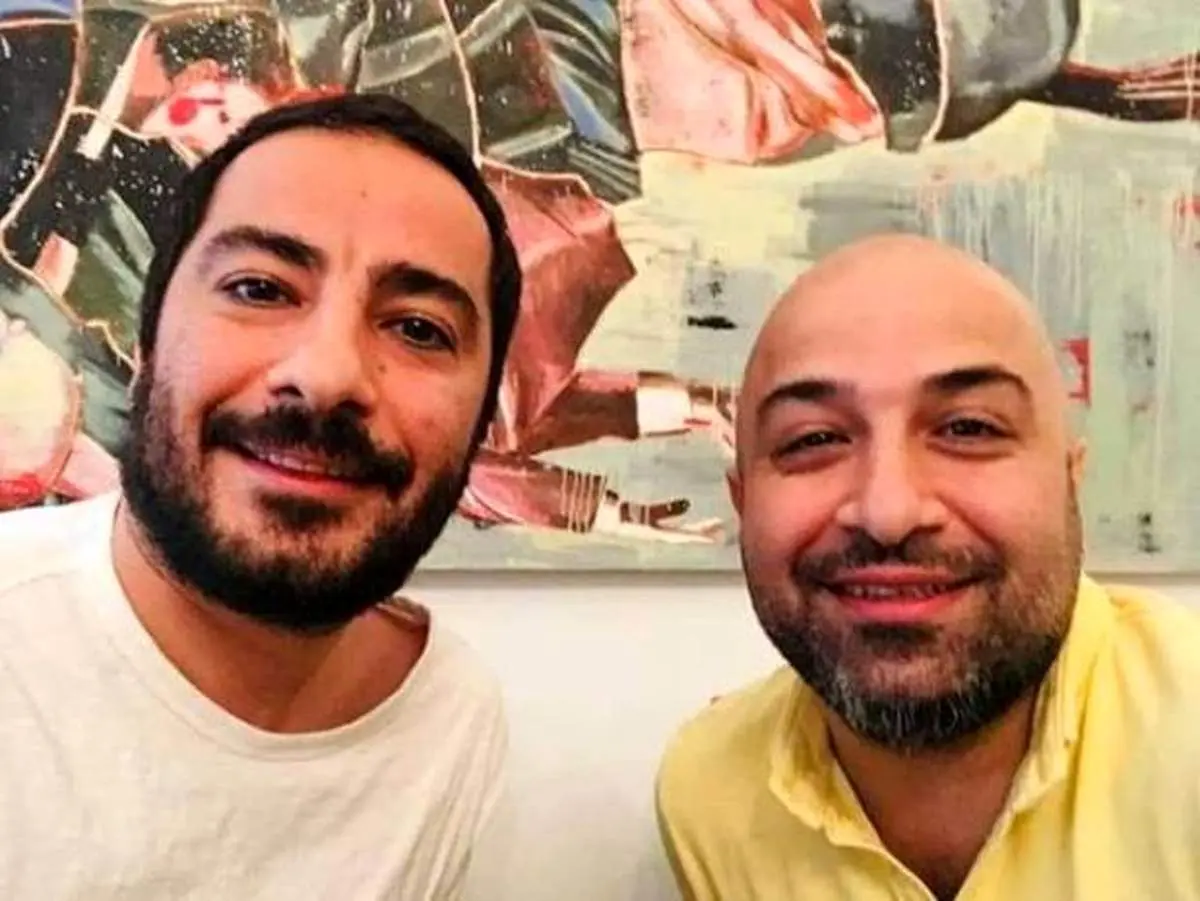 نوید محمدزاده با برادرش همبازی شد + عکس