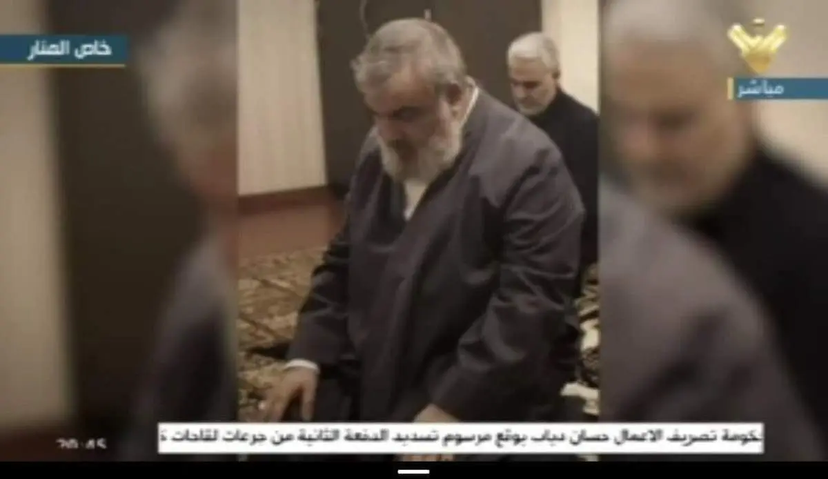 عکسی از آخرین نماز سردار سلیمانی و سیدحسن نصرالله