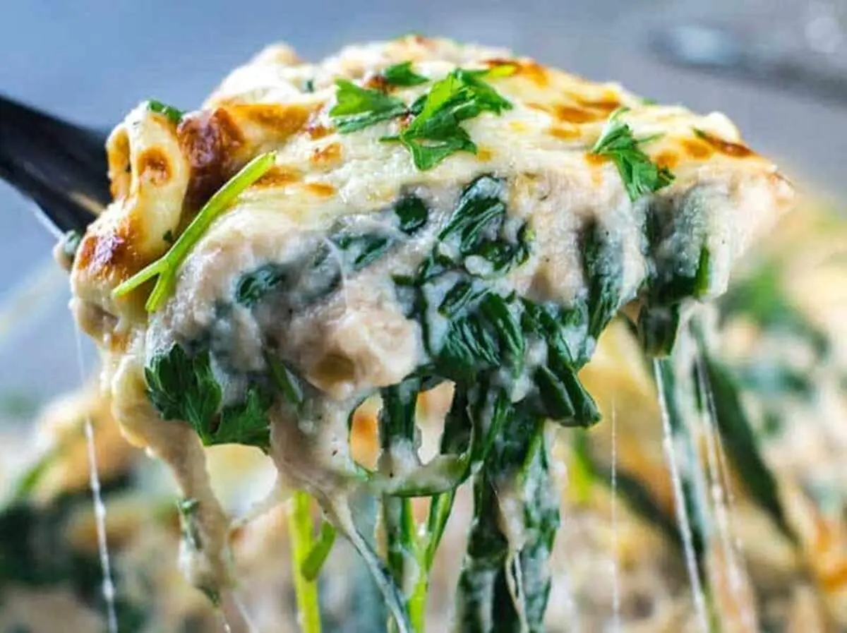 طرز تهیه گراتن گل کلم و اسفناج و قارچ