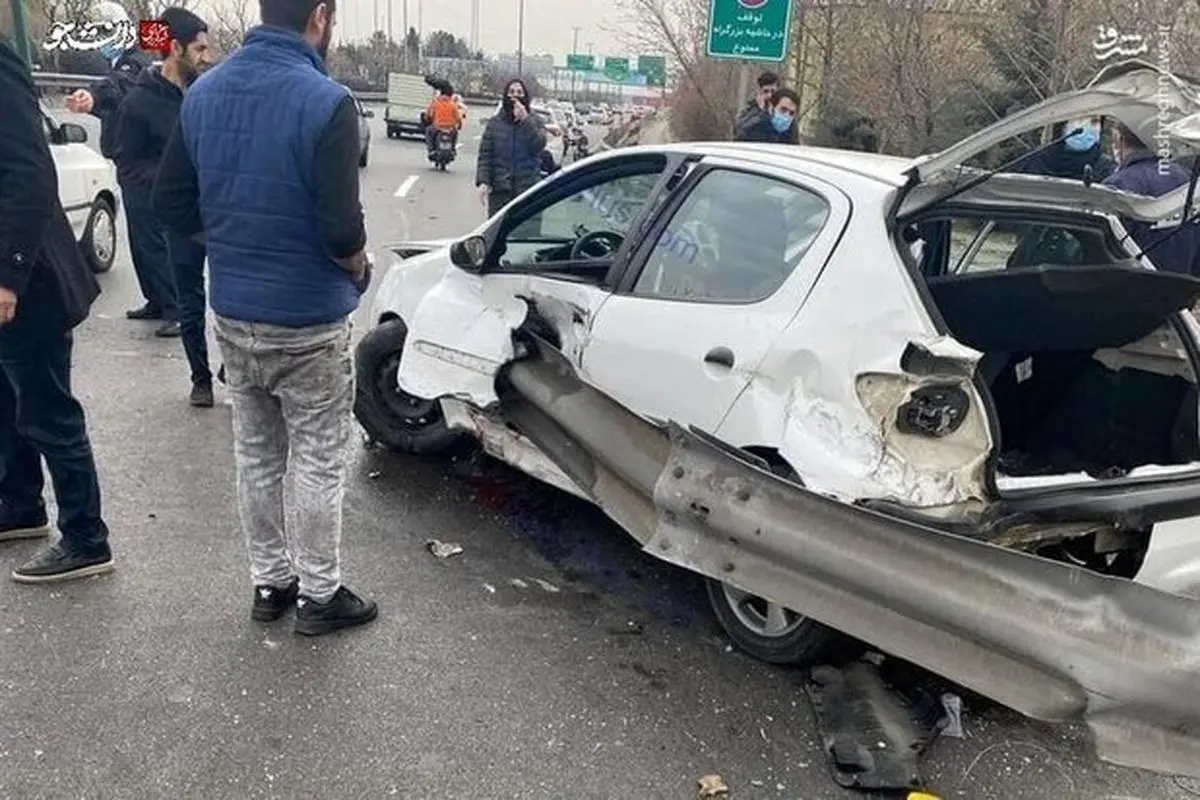 تصویری بسیار دلخراش از سانحه رانندگی در تهران
