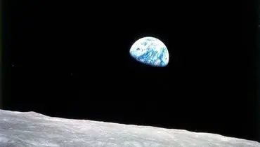 لحظه طلوع زمین در سطح ماه + فیلم