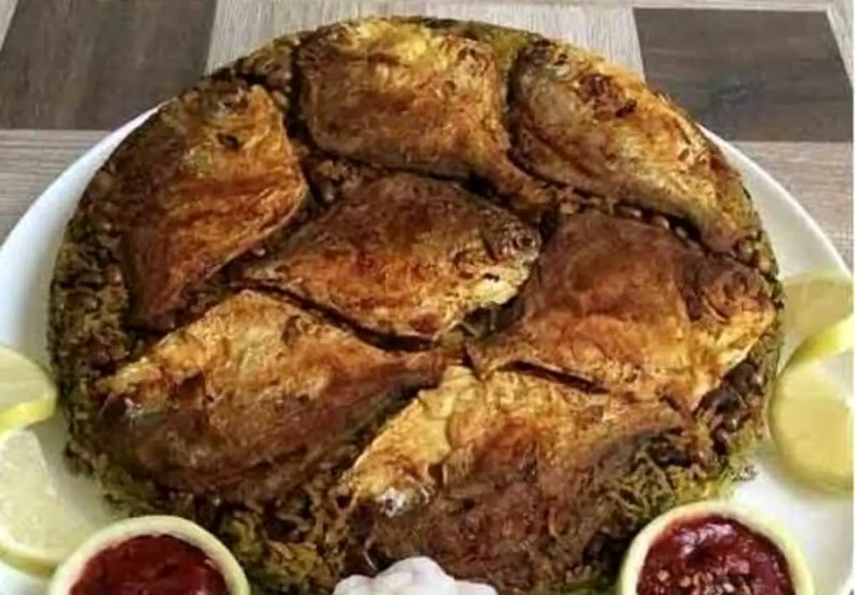 طرز تهیه ته انداز ماهی با شوید پلو