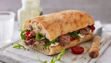 طرز تهیه ساندویچ رست بیف با گوشت گوساله و مرغ