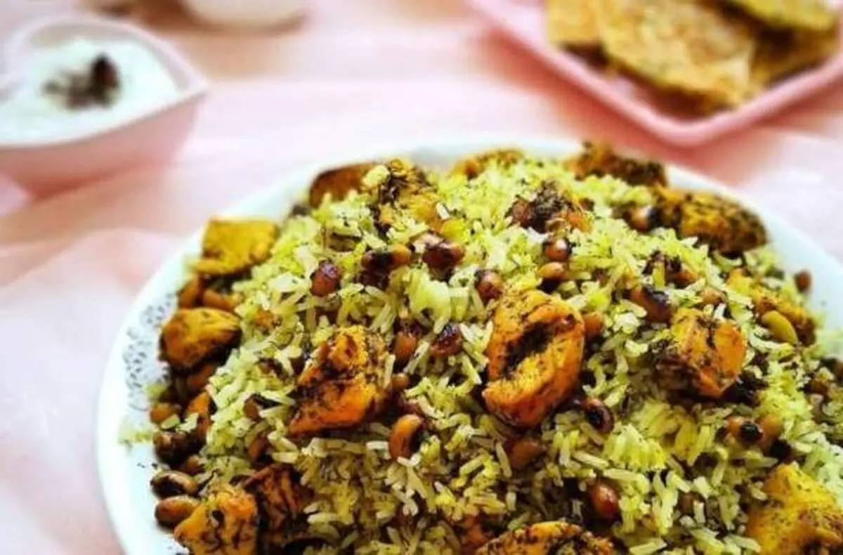 طرز تهیه پلو شوشتری با فیله مرغ، غذای مجلسی