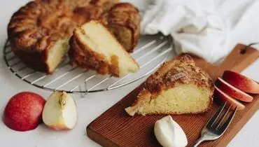 طرز تهیه کیک سیب تو پر